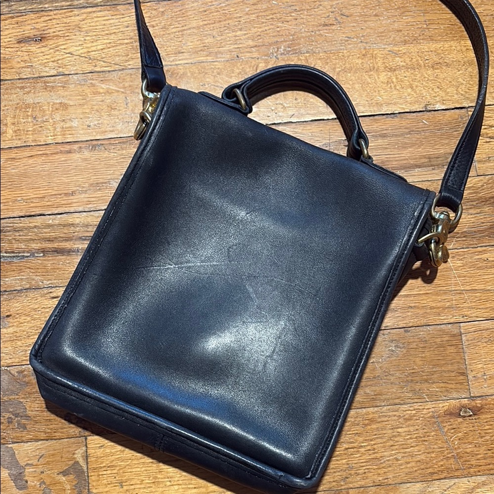 Coach Vintage Black Station Messenger Bag K5D-5130 - Picture 12 of 16